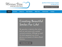 Tablet Screenshot of marinaviewdentistry.com